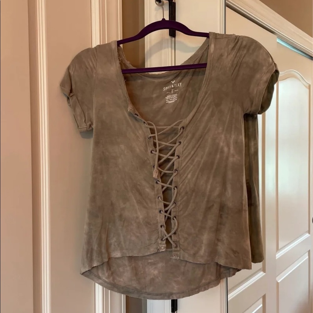 lace up shirt